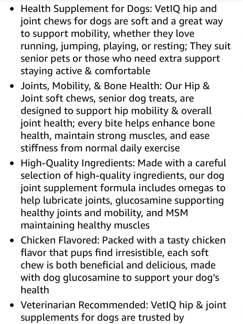 Vet IQ Hip & Joint Soft Chews for Dogs — UNOPENED
